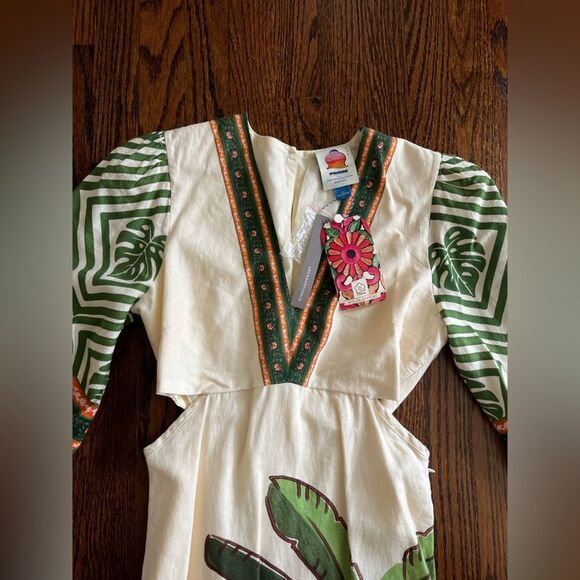 Farm Rio x Anthropologie Palm V-
Neck Midi Dress size XS - Picture 7 of 8